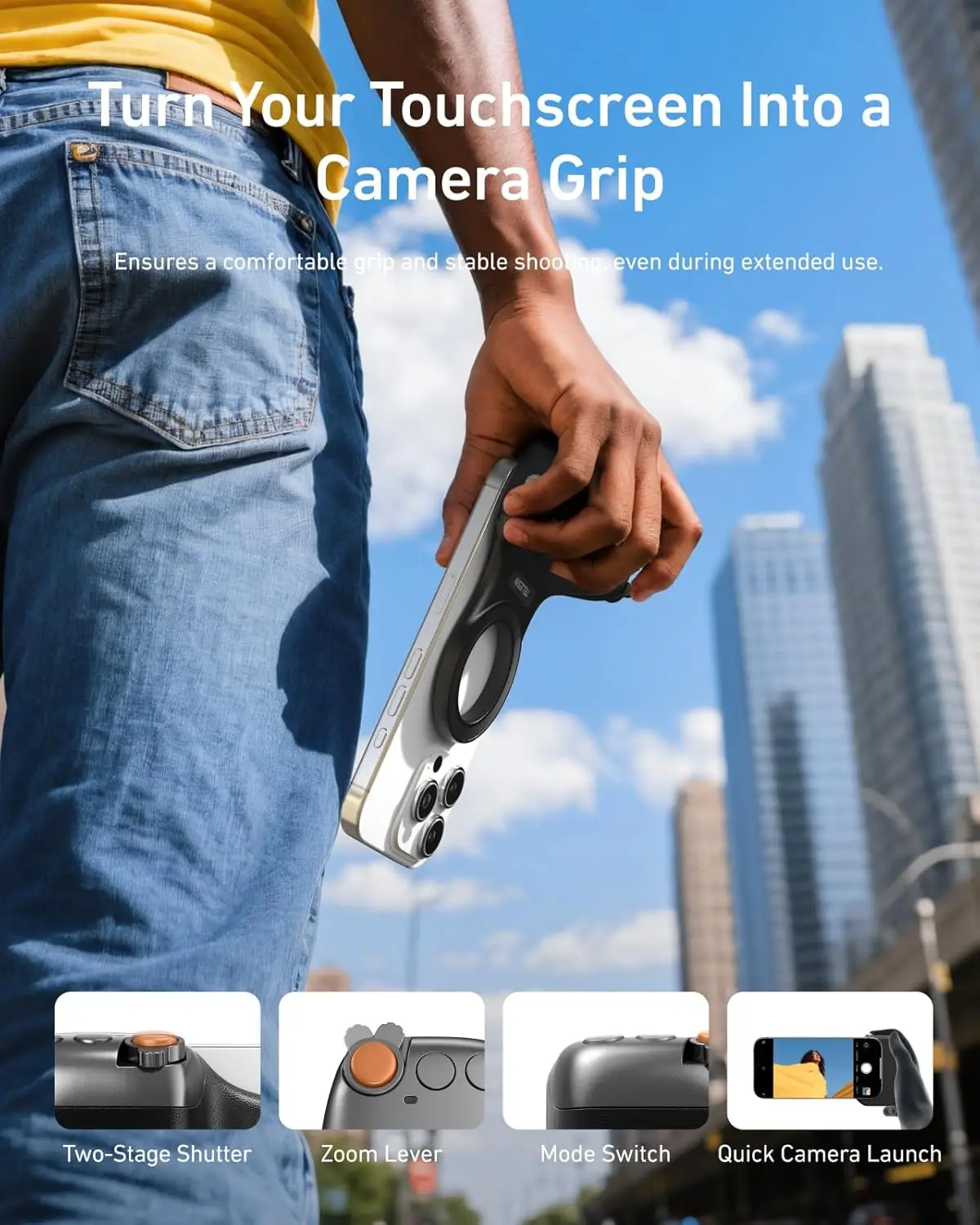 Wireless Bluetooth Camera Shutter Remote Control for Android Smartphones