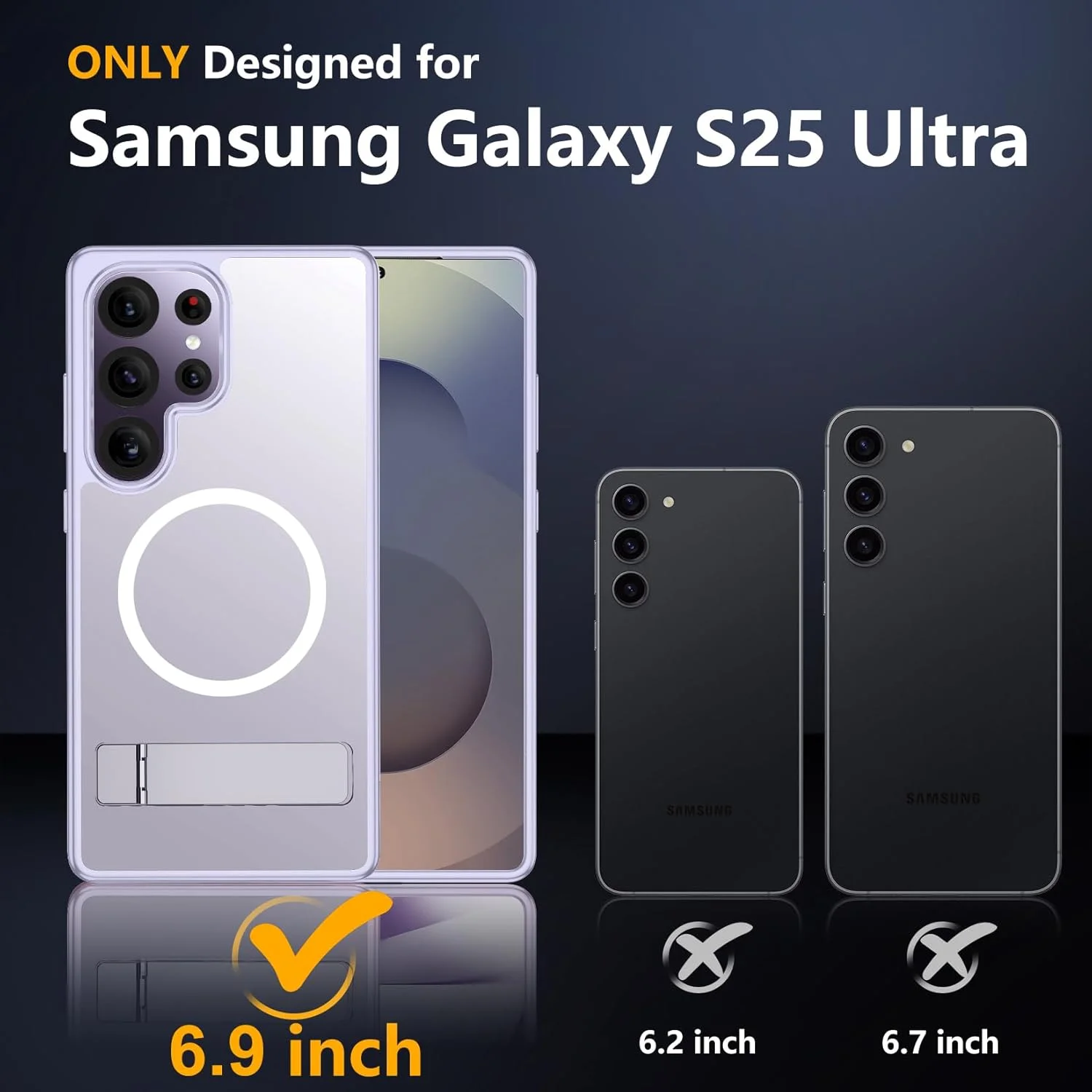 SPIDERCASE Samsung Galaxy S25 Ultra Magnetic Case - Military Grade Protection with 3-Way Stand thumbnail 5