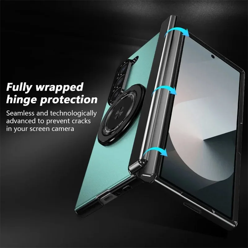 High Quality Glass Film Hinged Anti-Fall Phone Case for Samsung Galaxy Z Fold 7 / 6 / 5 / 4 / 3 360%