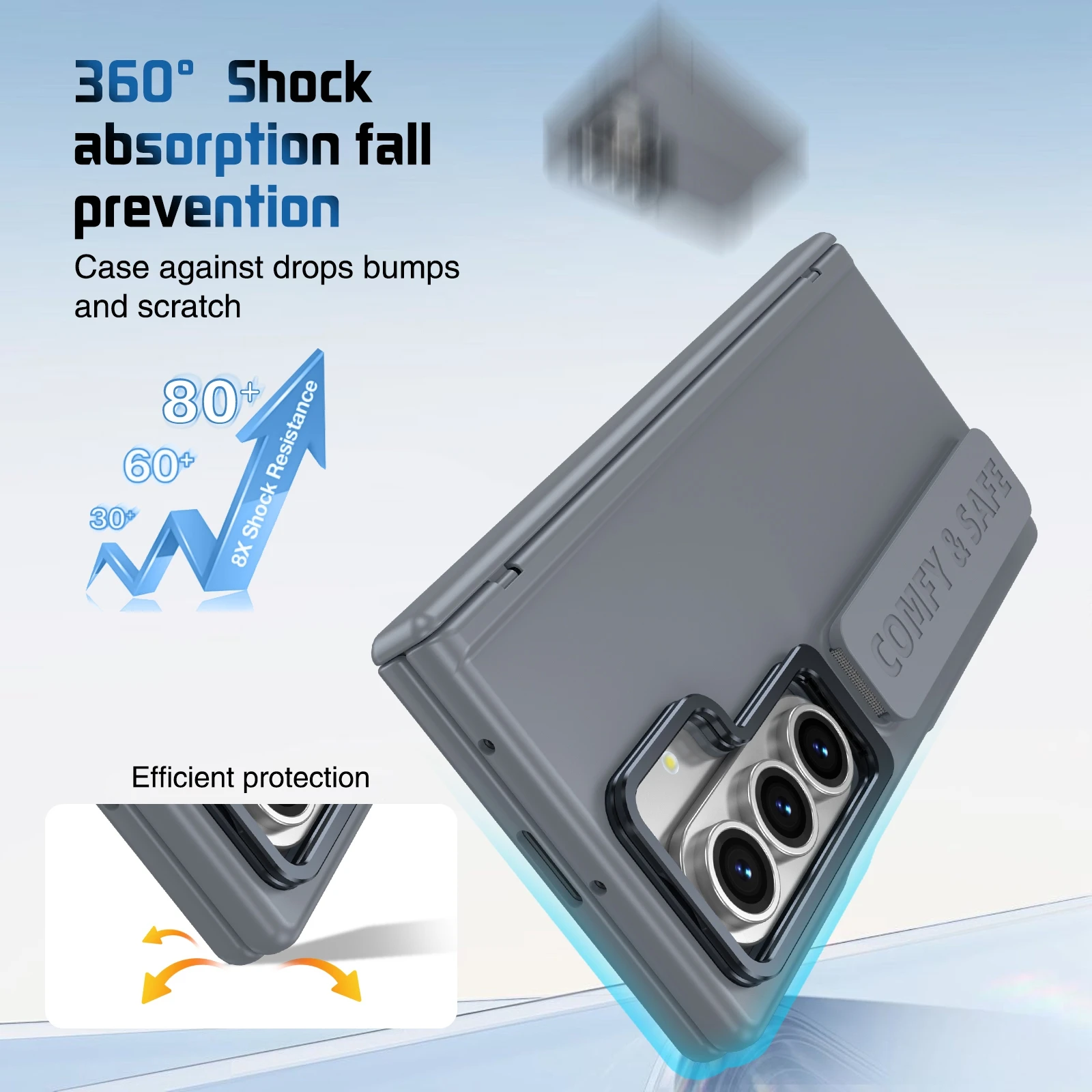 Galaxy Z Fold 3 4 5 6 7 Samsung Protective Phone Case 360° Full Cover Screen Protector Wristband