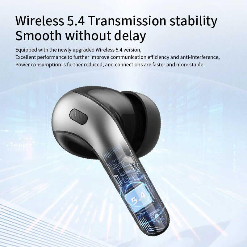 Wireless Earbuds with Noise Cancelling & Digital Display - Waterproof thumbnail 4