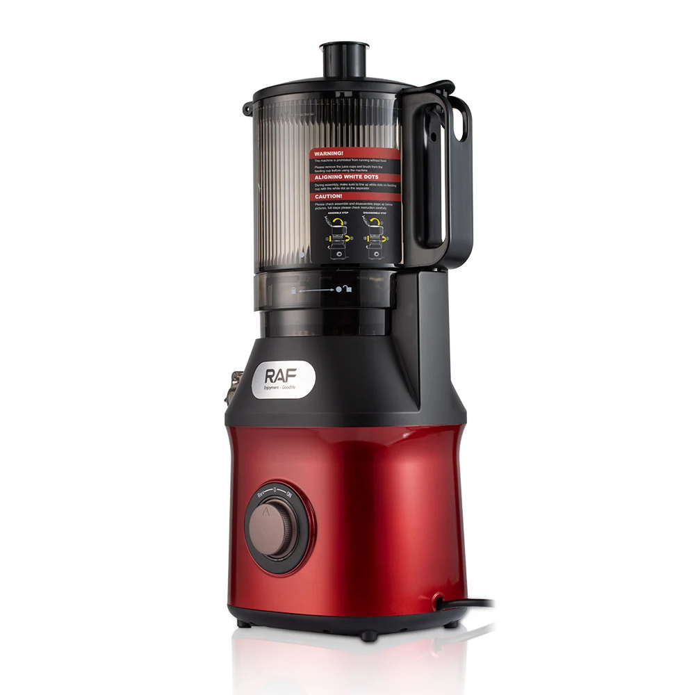RAF 1.7L Big Mouth Slow Juicer Machine – Pure Copper Motor Multi-Function Cold Press Juicer