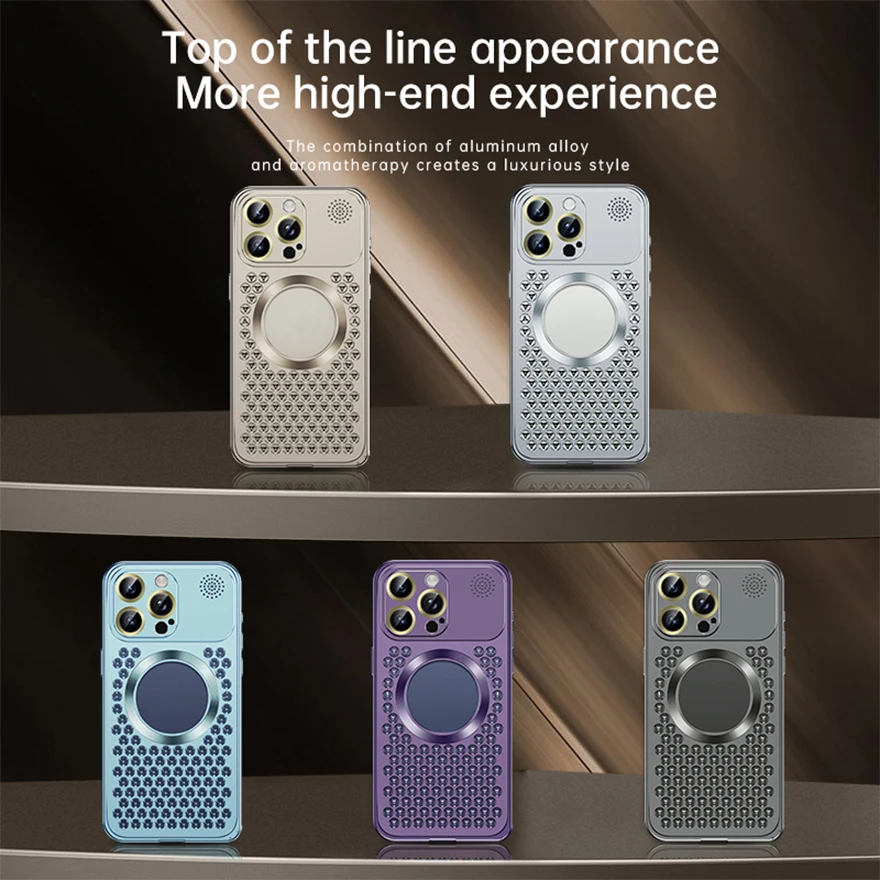 iPhone 16 Aluminum Case with Cooling Vents & Aromatherapy Diffuser thumbnail 4