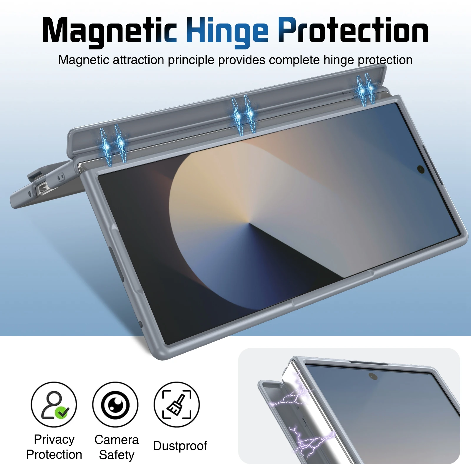 Galaxy Z Fold 3 4 5 6 7 Samsung Protective Phone Case 360° Full Cover Screen Protector Wristband