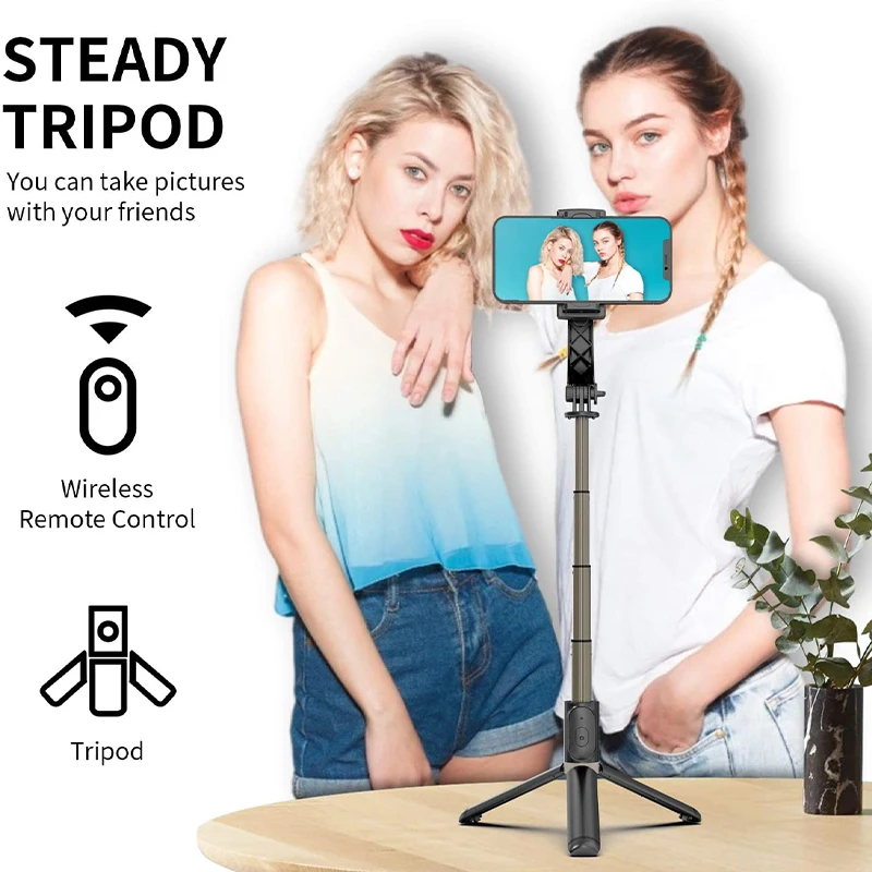 Q08 Gimbal Selfie Stick with 360° Rotation & Hidden Tripod Stand22
