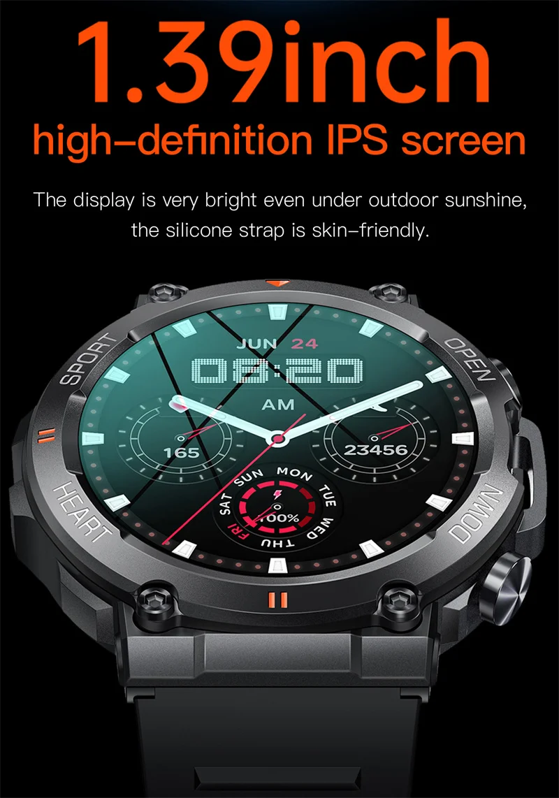 K56 Pro Smart Watch - BT Calling, Heart Rate, Blood Pressure & Oxygen Monitor