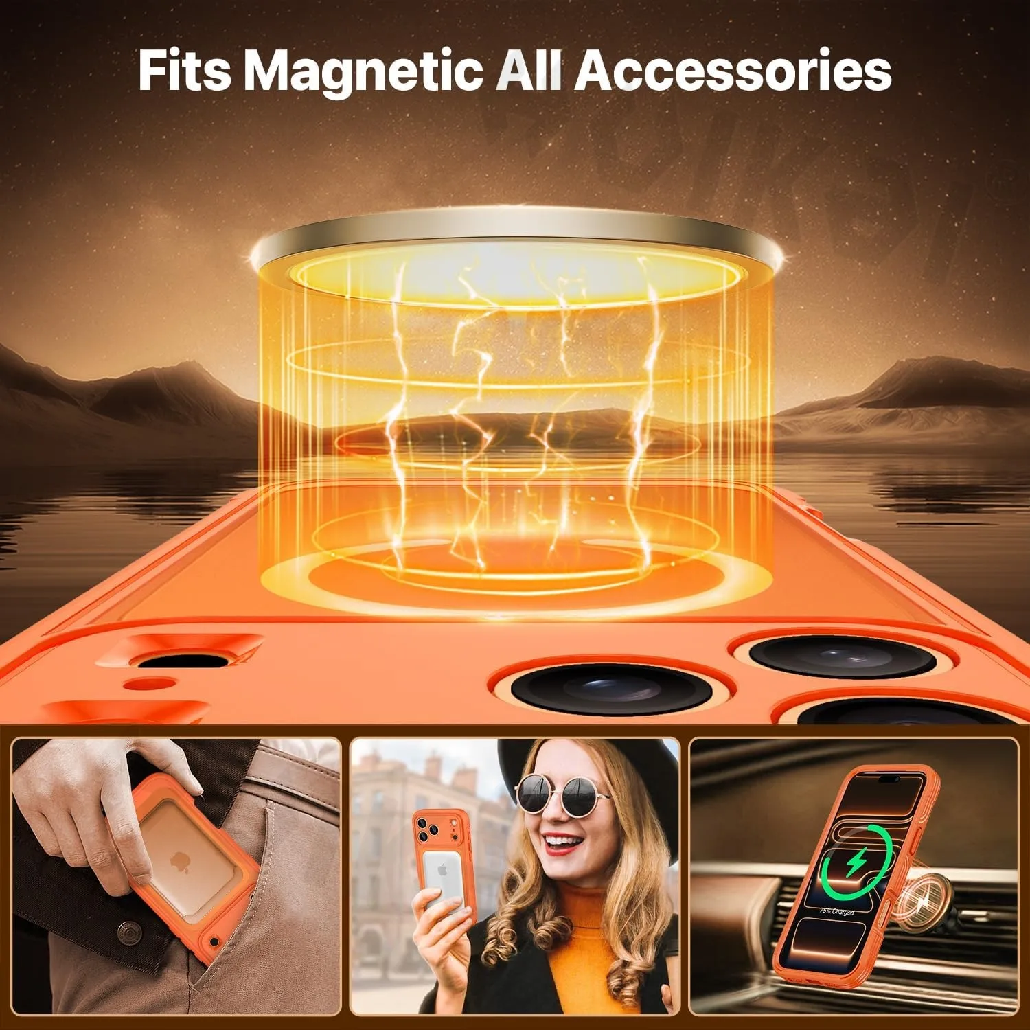 iPhone 17/16/15 Pro Max Magnetic Case - 360° Full Body Protection