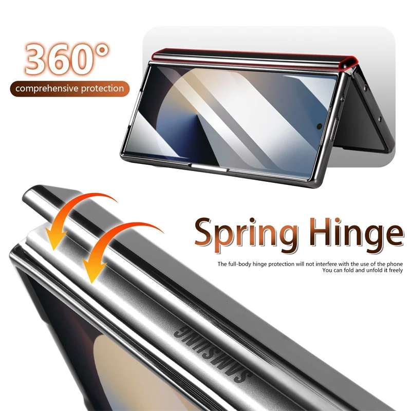 Detachable Magnetic Card Bag PU Leather Phone Case for Samsung Galaxy Z Fold 7 / 6 / 5 / 4 / 3