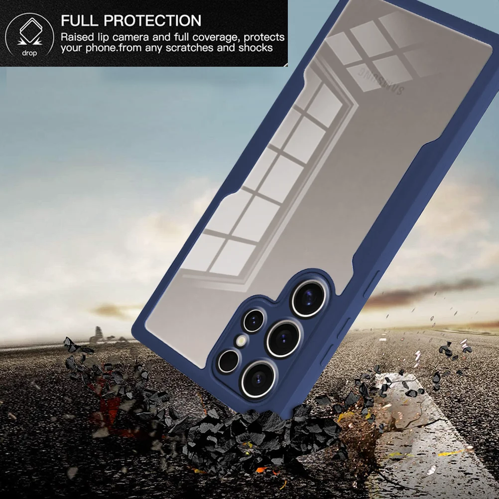 360 Full Protection Double Sided Clear Phone Case for Samsung Galaxy S25 Ultra, S24, S23, S22, S21