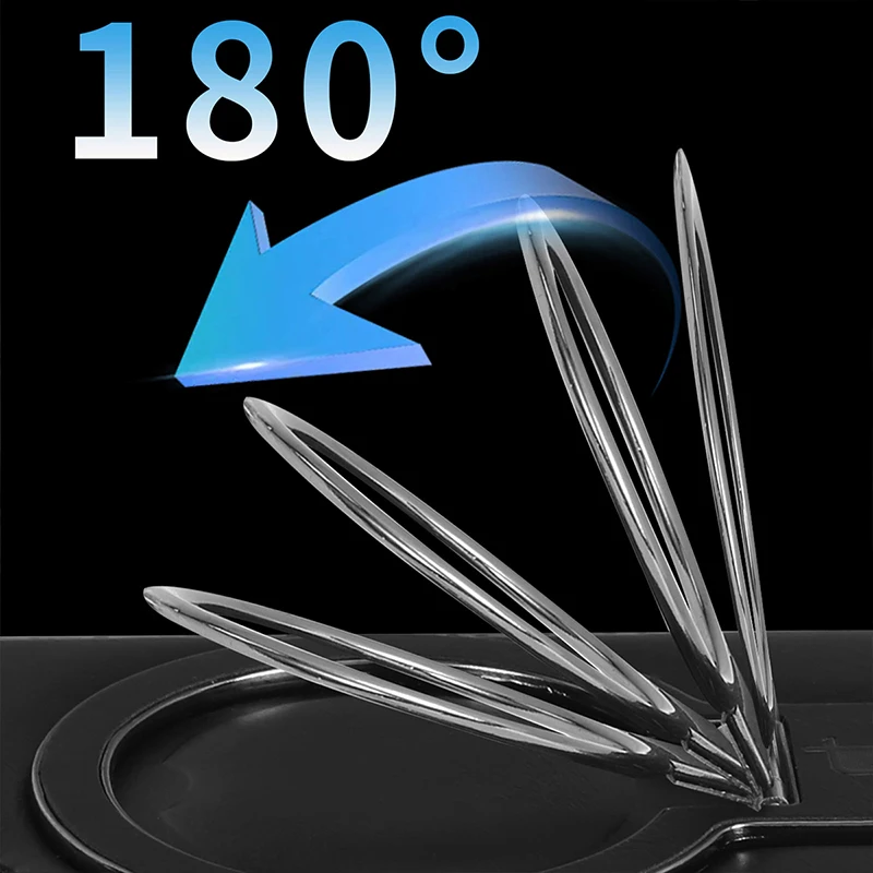 Luxury Leather iPhone Case with Magnetic Ring Stand - iPhone 17/16/15 Pro Max thumbnail 4