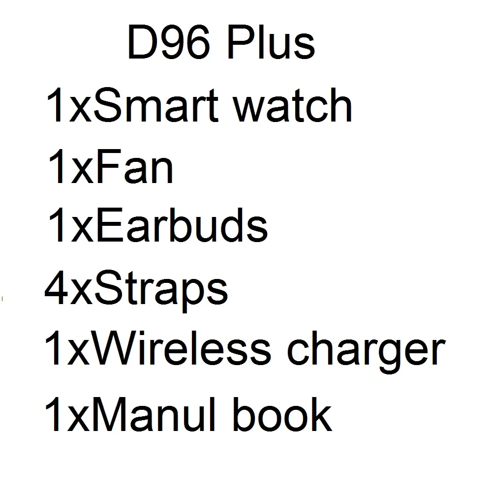 D96 Plus 7-in-1 Smartwatch Set with Wireless Earbuds & Charging Cable thumbnail 2