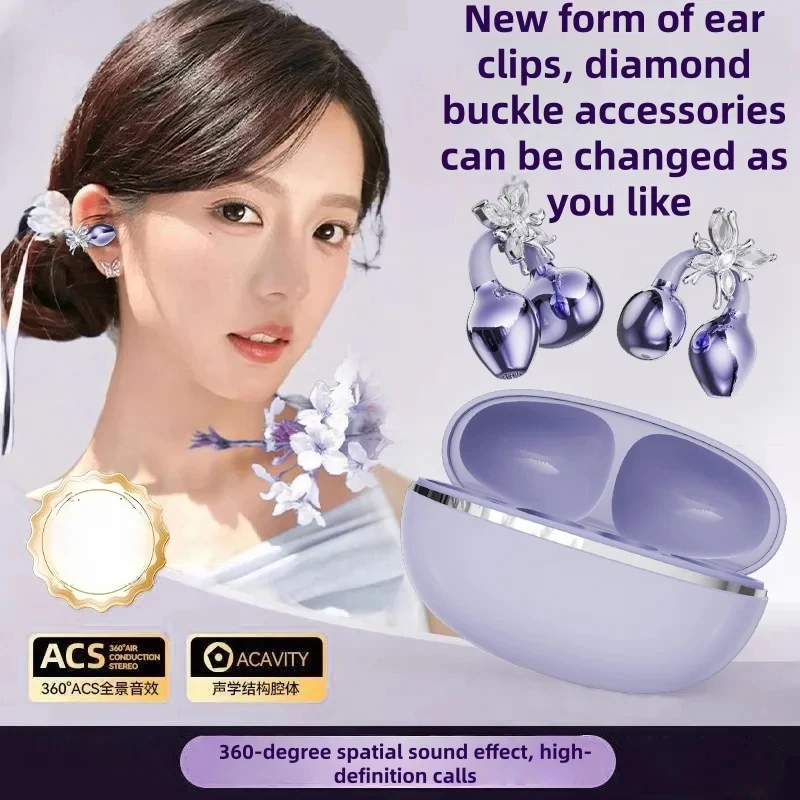 GQ13 Open Ear Wireless Earphones - Diamond Clip Design with HiFi Sound2