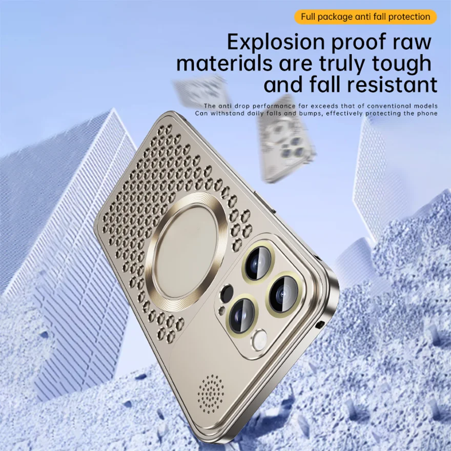 iPhone 16 Aluminum Case with Cooling Vents & Aromatherapy Diffuser thumbnail 3