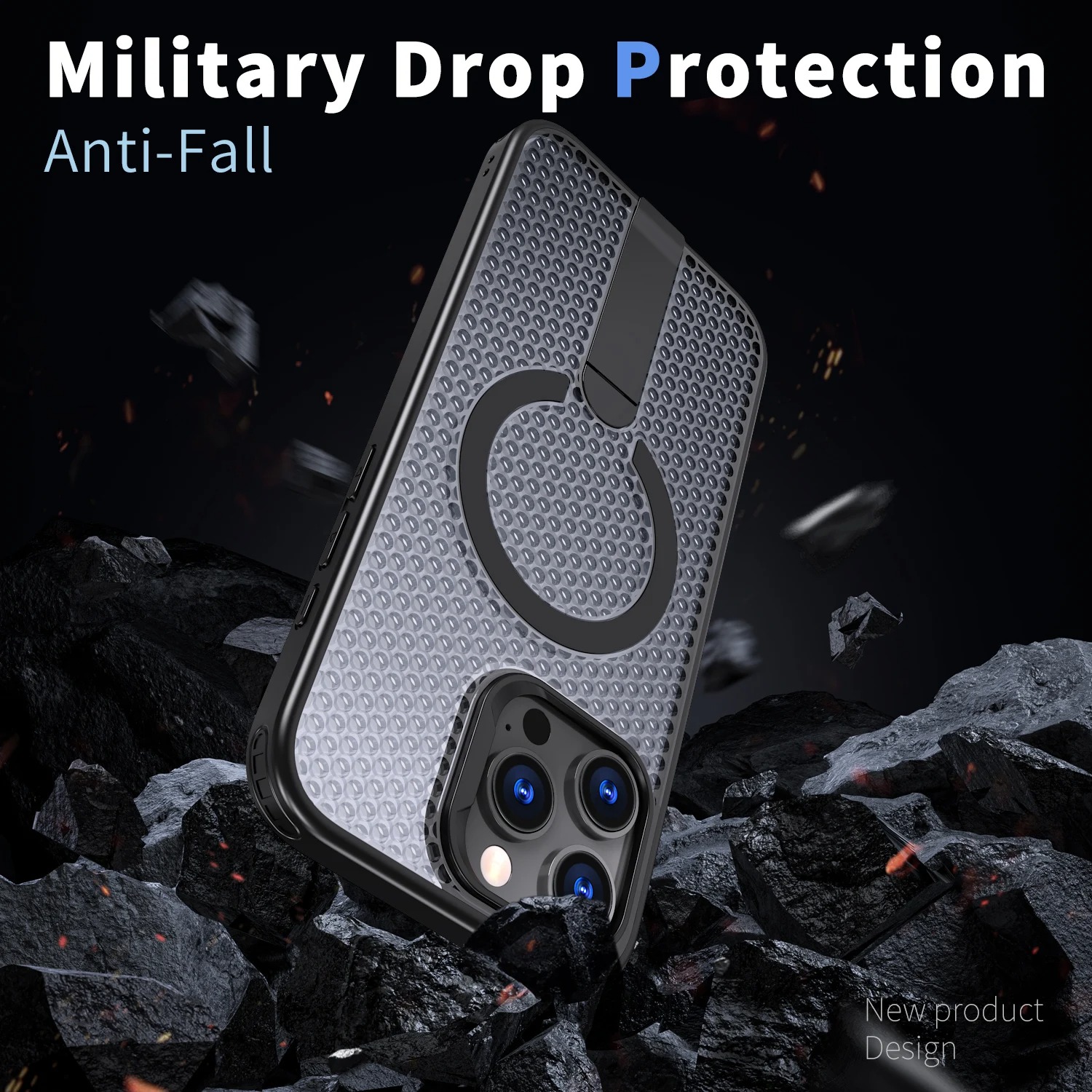 Magnetic iPhone Case with Cooling Stand - iPhone 16/15/14/13/12/11 Pro Max thumbnail 7