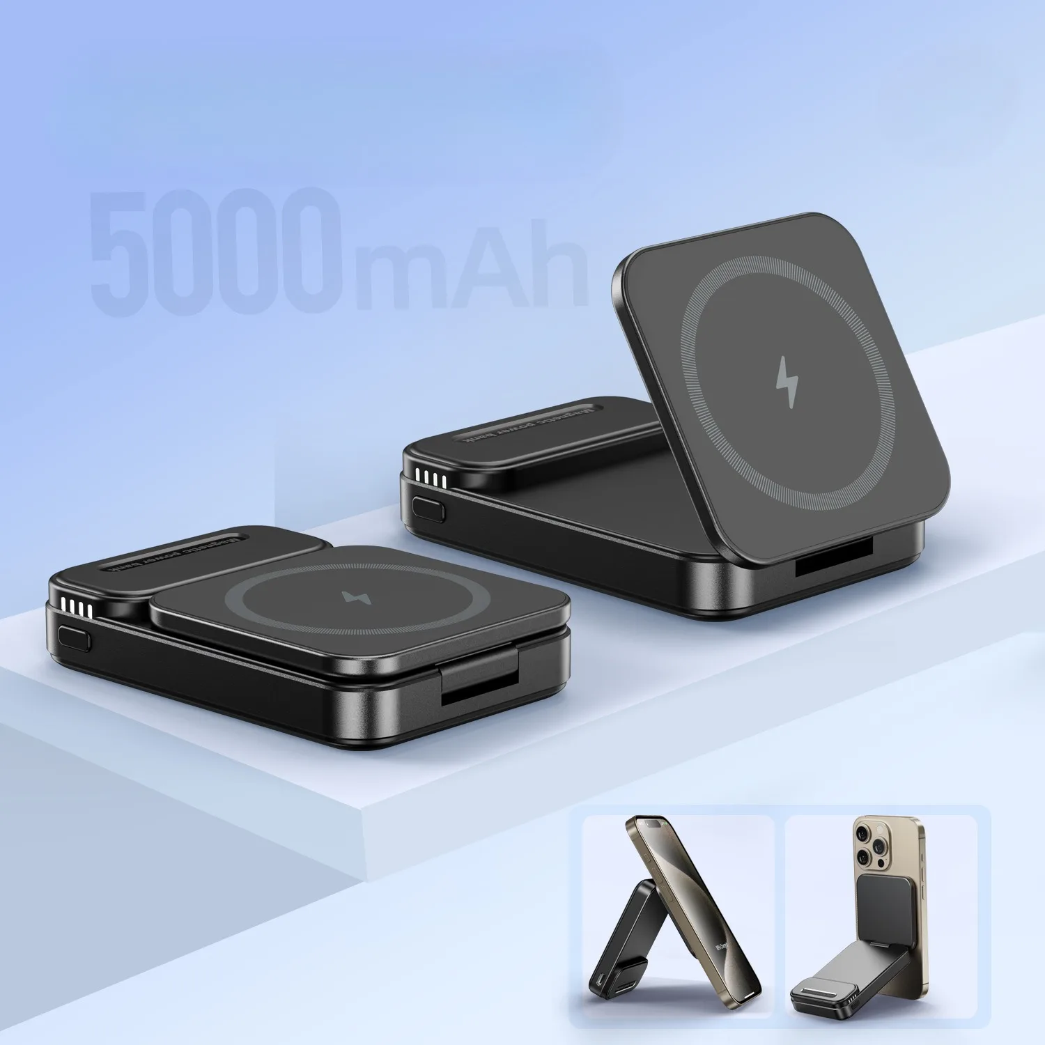 Ultra Slim 5000mAh Wireless Power Bank - 20W Fast Charging Portable Charger
