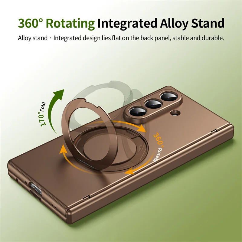 360° Rotating Stand Magnetic Charging Phone Case for Samsung Galaxy Z Fold 7 / 6 / 5