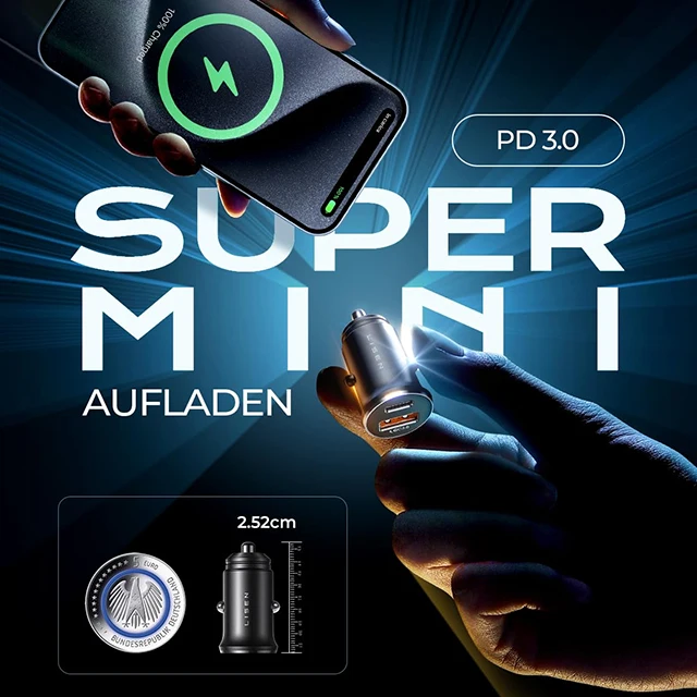 LISEN 54W Dual USB-C Fast Car Charger - 35Min Quick Charge for iPhone 16 thumbnail 2