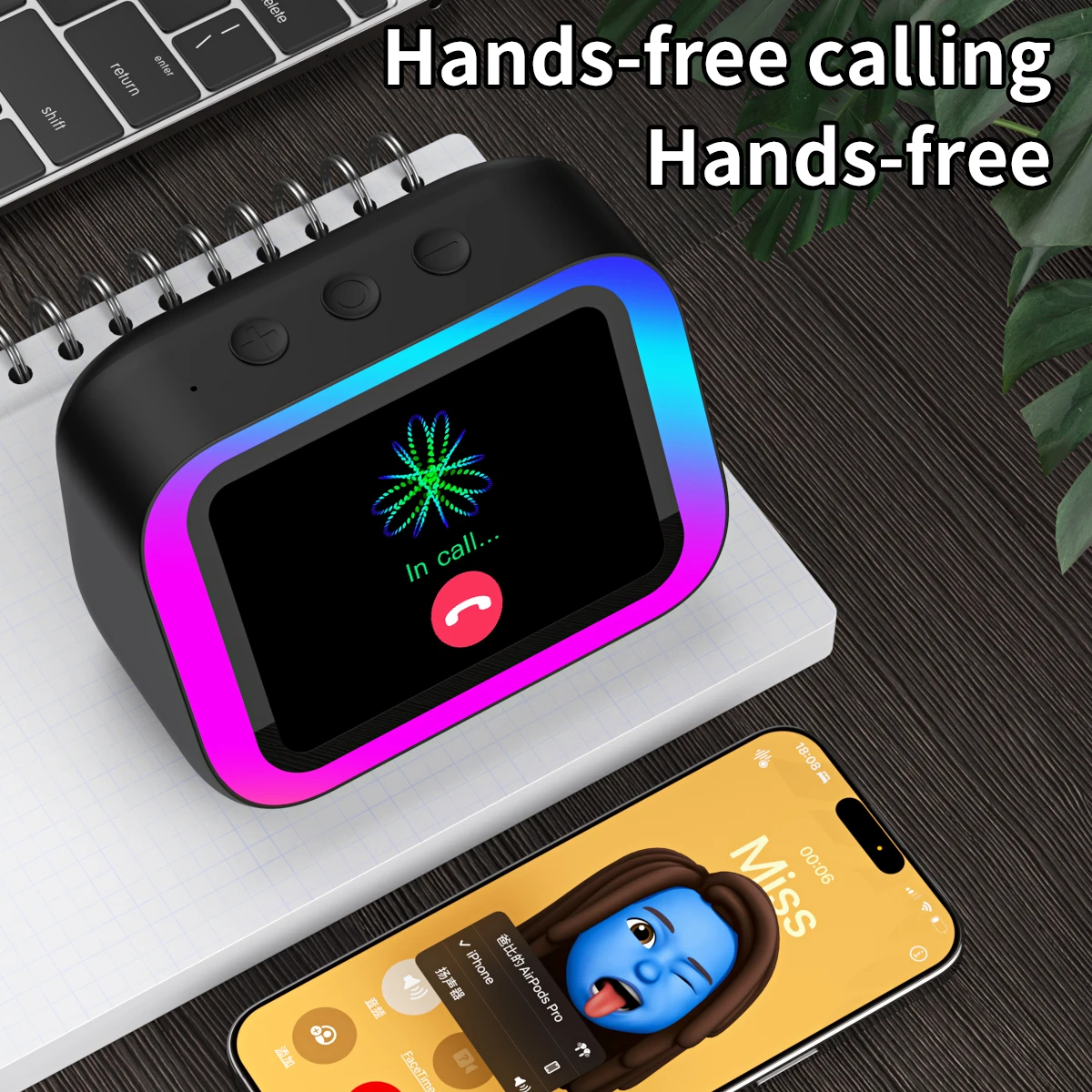 TF26 Pro Smart RGB LED Clock with Touch Screen & Temperature Display2