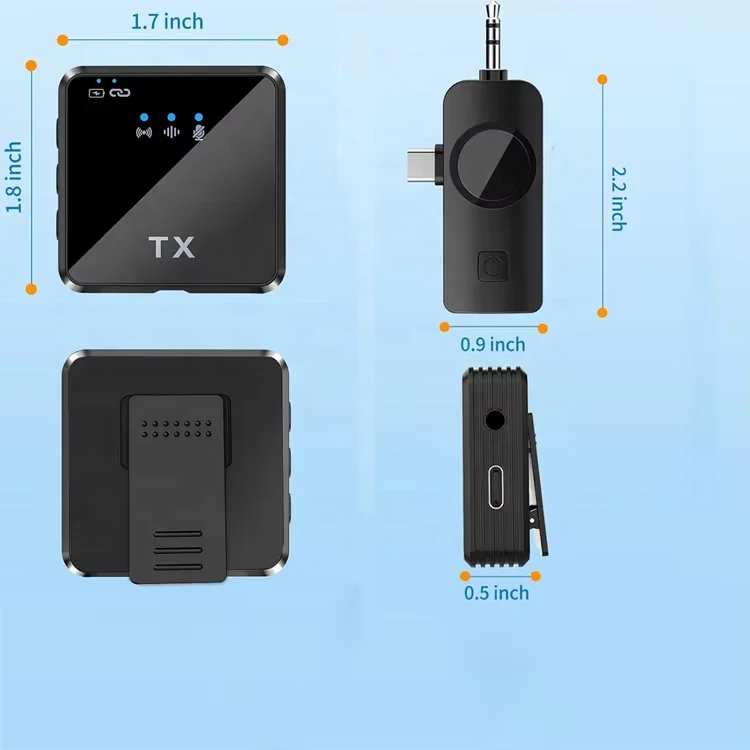 3-in-1 Wireless Microphone Kit - Handheld, Lapel & Holder for Vlogging44