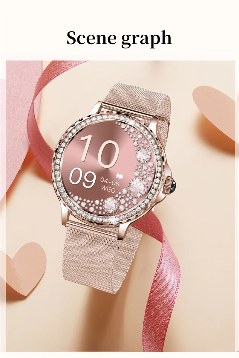 NX19 Sport Ladies Smartwatch Women Fitness Tracker Heart Rate Monitor Answer Call Calendar