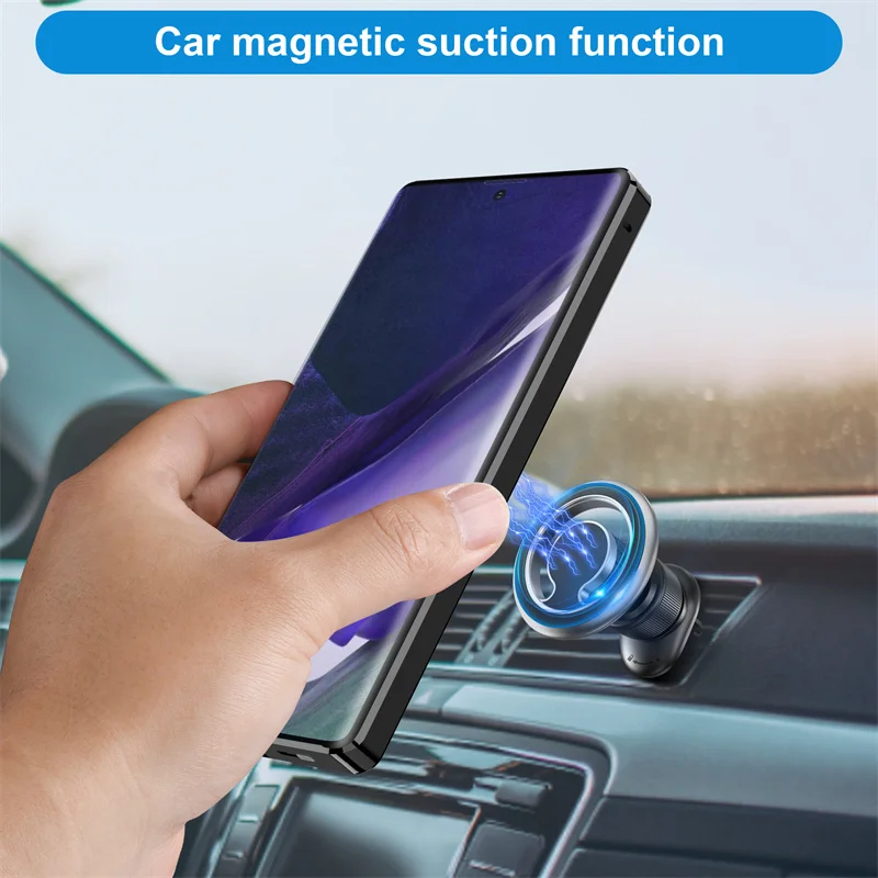 Full Protection Metal Magnetic Case for Samsung S24 Ultra – Front Glass Cover + PC Back