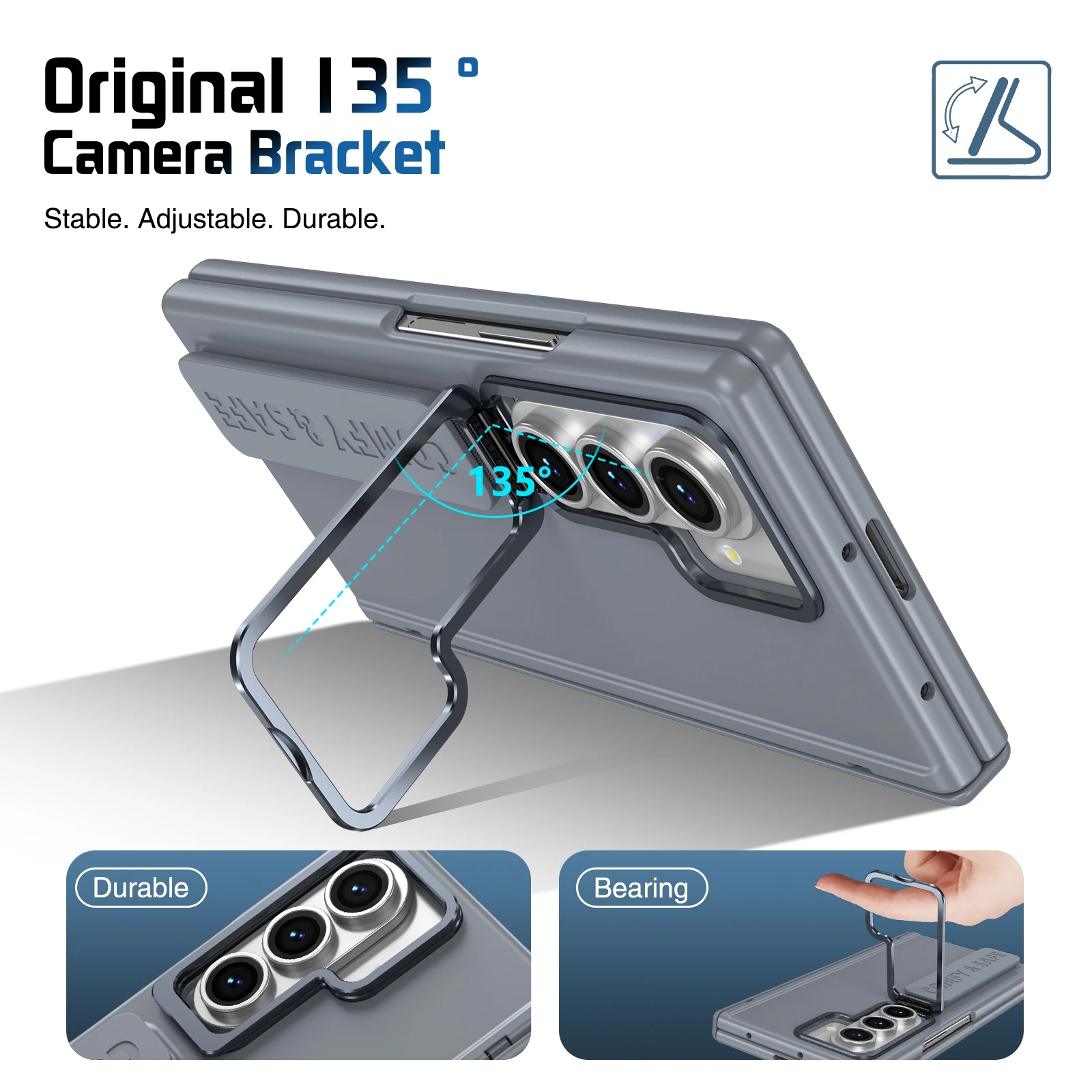 Galaxy Z Fold 3 4 5 6 7 Samsung Protective Phone Case 360° Full Cover Screen Protector Wristband