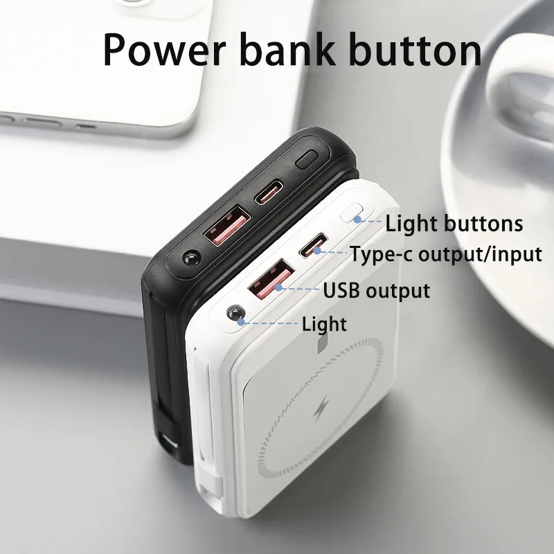 10000mAh Power Bank 22.5W Fast Charging with Wireless & Magnetic Charging