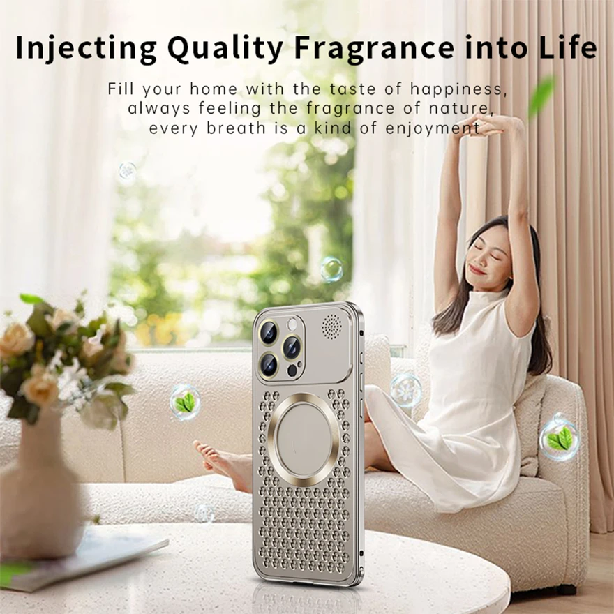 iPhone 16 Aluminum Case with Cooling Vents & Aromatherapy Diffuser thumbnail 2