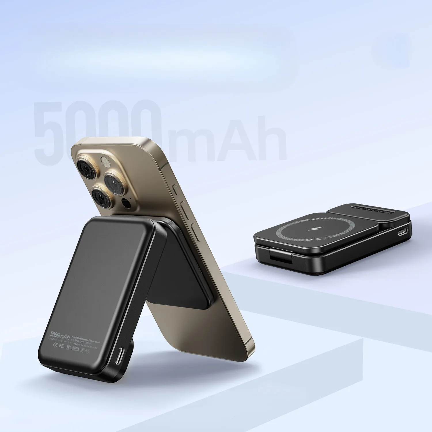 Ultra Slim 5000mAh Wireless Power Bank - 20W Fast Charging Portable Charger