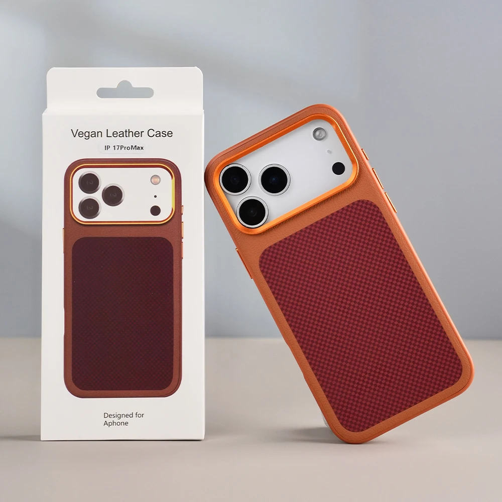 Premium Plaid Leather Phone Case - Samsung & iPhone Protection