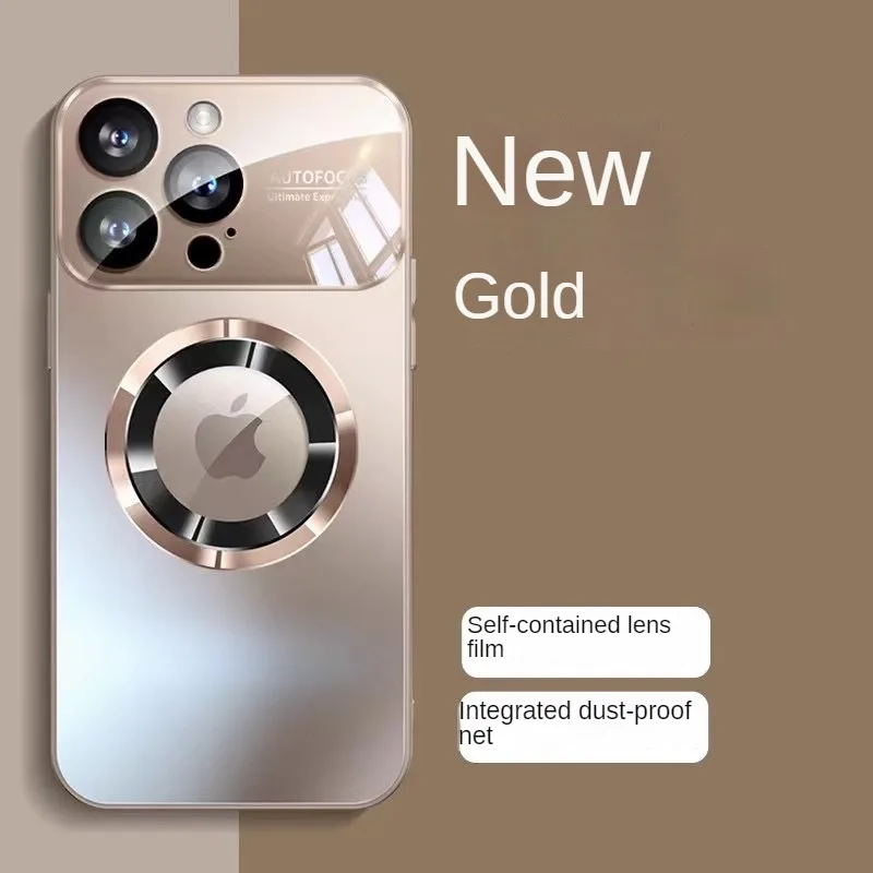 Luxury Magnetic iPhone Case - Titanium Alloy with Matte Glass for 12/13/14/15/16 Pro Max thumbnail 3