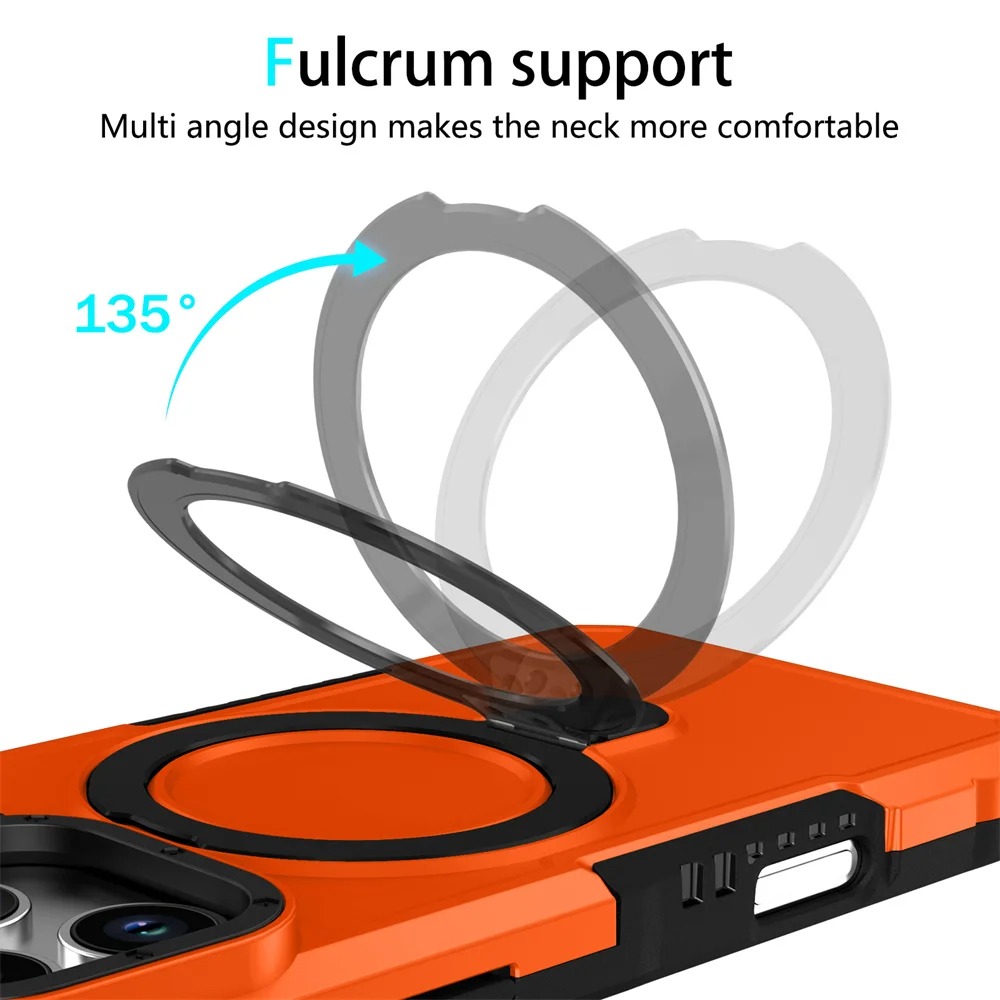 iPhone 17 Pro Max Magnetic Armor Case - Anti-Slip Shockproof Stand Cover