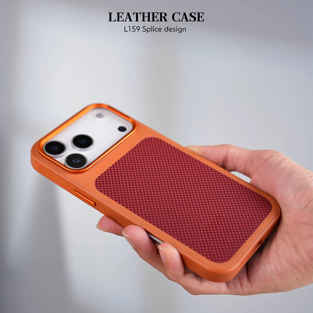 Premium Plaid Leather Phone Case - Samsung & iPhone Protection