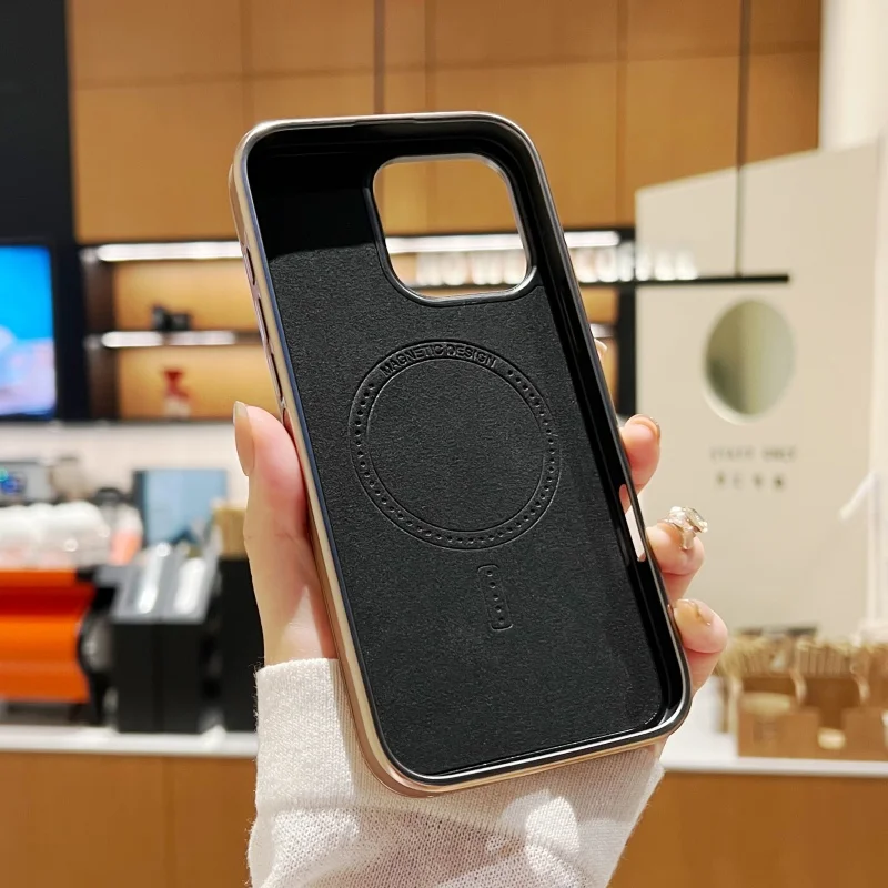 Premium Magnetic Leather Case for iPhone 13-16 Pro Max | Wireless Charging