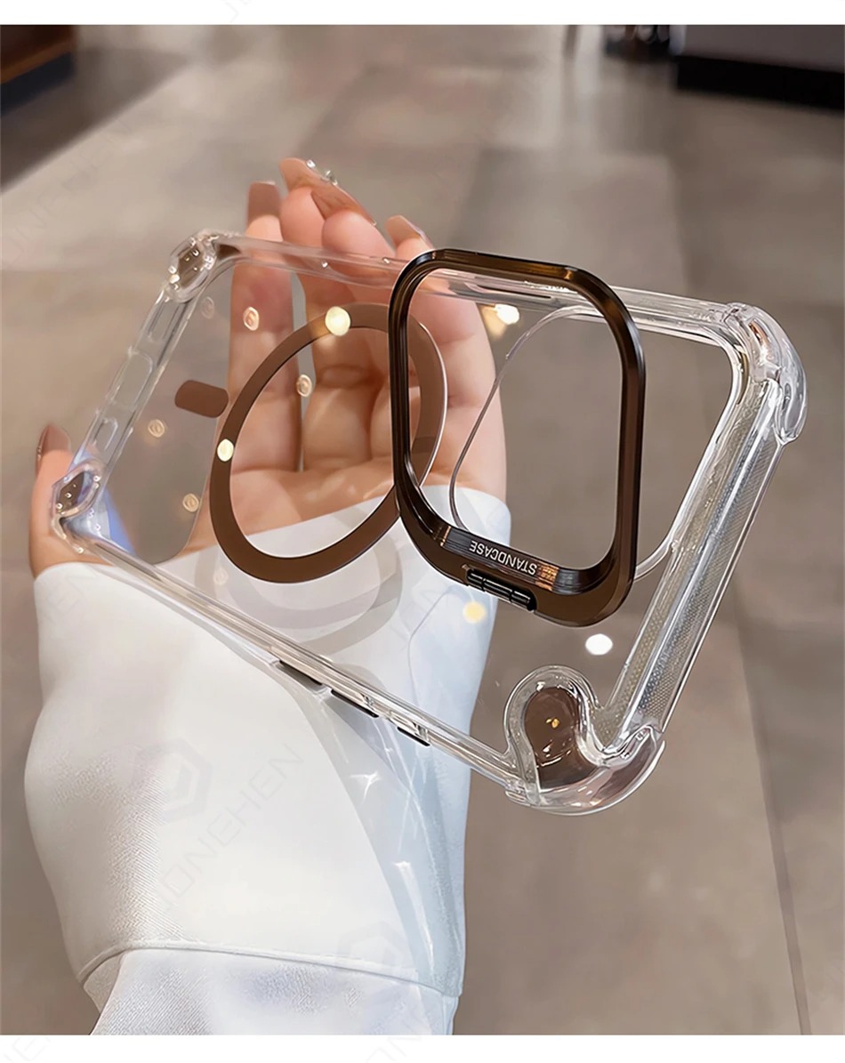 MagSafe Transparent iPhone Case - Luxury Shockproof Cover for iPhone 17/16/15/14/13 Pro Max thumbnail 7