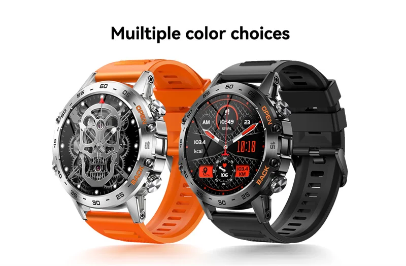 K52 Sports Smartwatch 400mAh Super Battery | Heart Rate Blood Pressure Monitor BT Calling