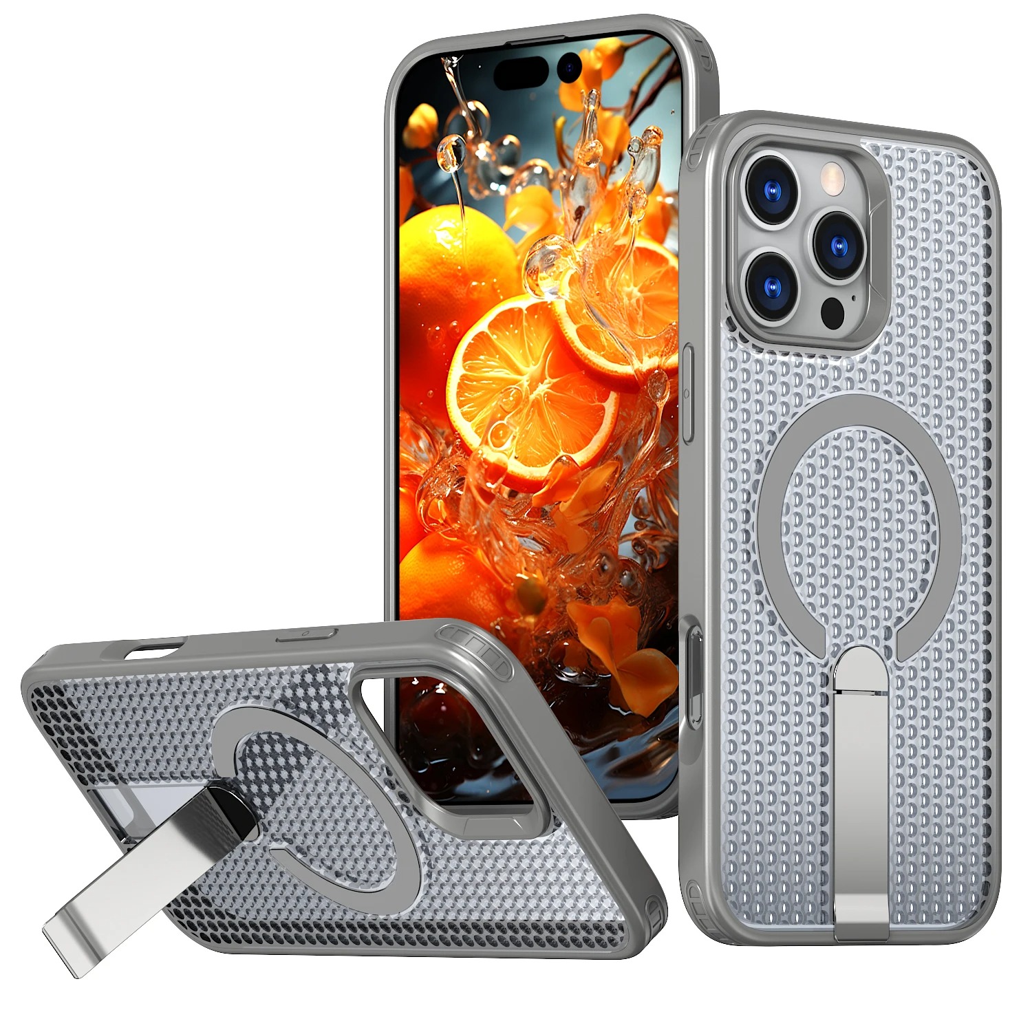 Magnetic iPhone Case with Cooling Stand - iPhone 16/15/14/13/12/11 Pro Max thumbnail 3