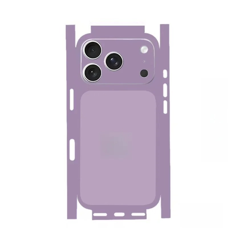 Full Body Wrap Decal Skin Sticker for iPhone 17, 16, 15, 14, 13 Pro Max – 3D Plain Color