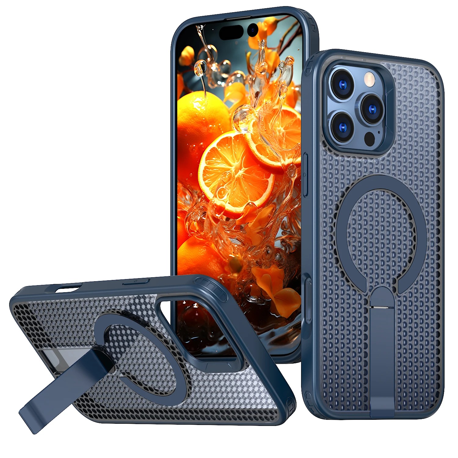 Magnetic iPhone Case with Cooling Stand - iPhone 16/15/14/13/12/11 Pro Max thumbnail 2