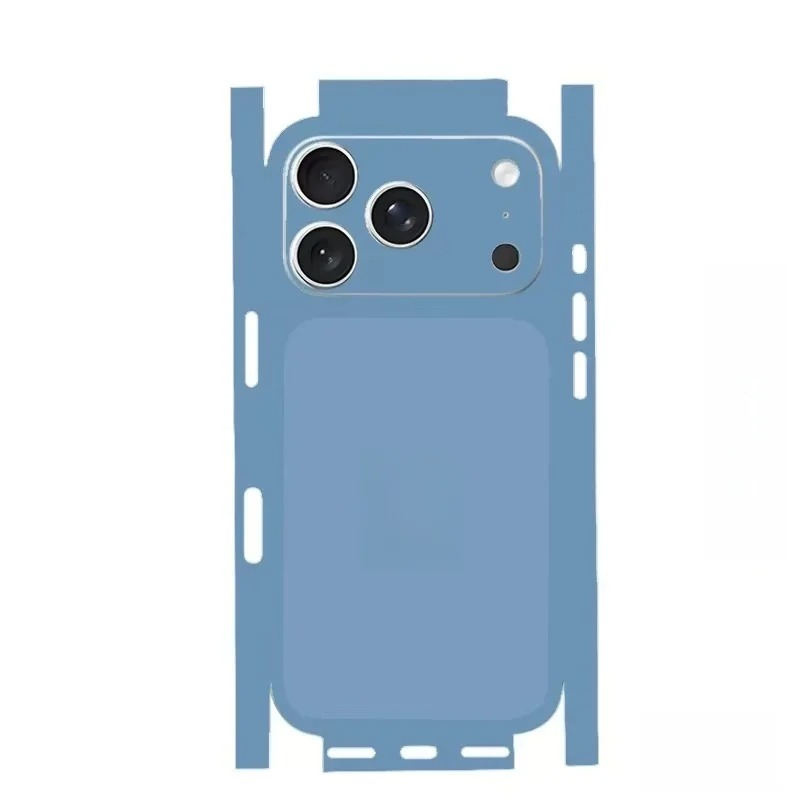 Full Body Wrap Decal Skin Sticker for iPhone 17, 16, 15, 14, 13 Pro Max – 3D Plain Color