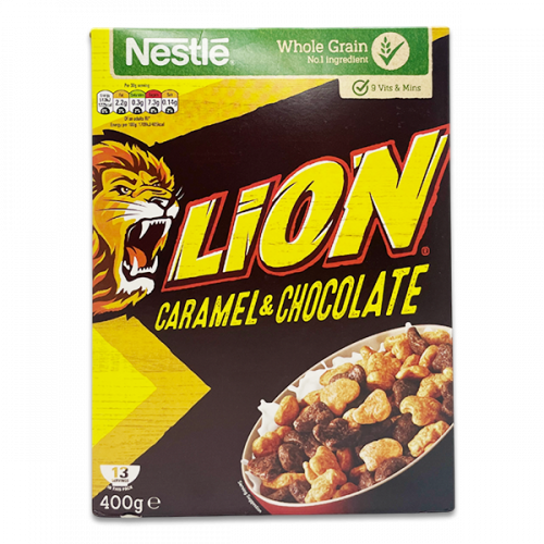 NESTLE LION CARAMEL & CHOCOLATE CEREALS 8X400G