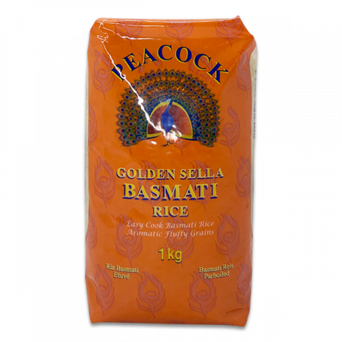 PEACOCK GOLDEN SELLA BASMATI RICE 1KG