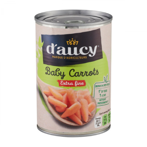 D'AUCY EXTRA FINE BABY CARROTS IN WATER 400G