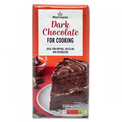 MORRISON'S DARK COOKING CHOCOLATE 150G