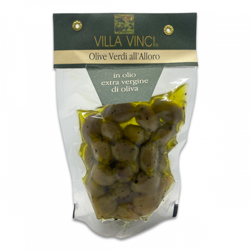 VILLA VINCI MARINATED GREEN OLIVES 250G