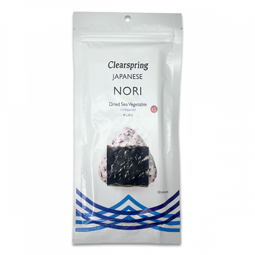 CLEARSPRING JAPANESE UNTOASTED NORI 10 SHEETS 25G