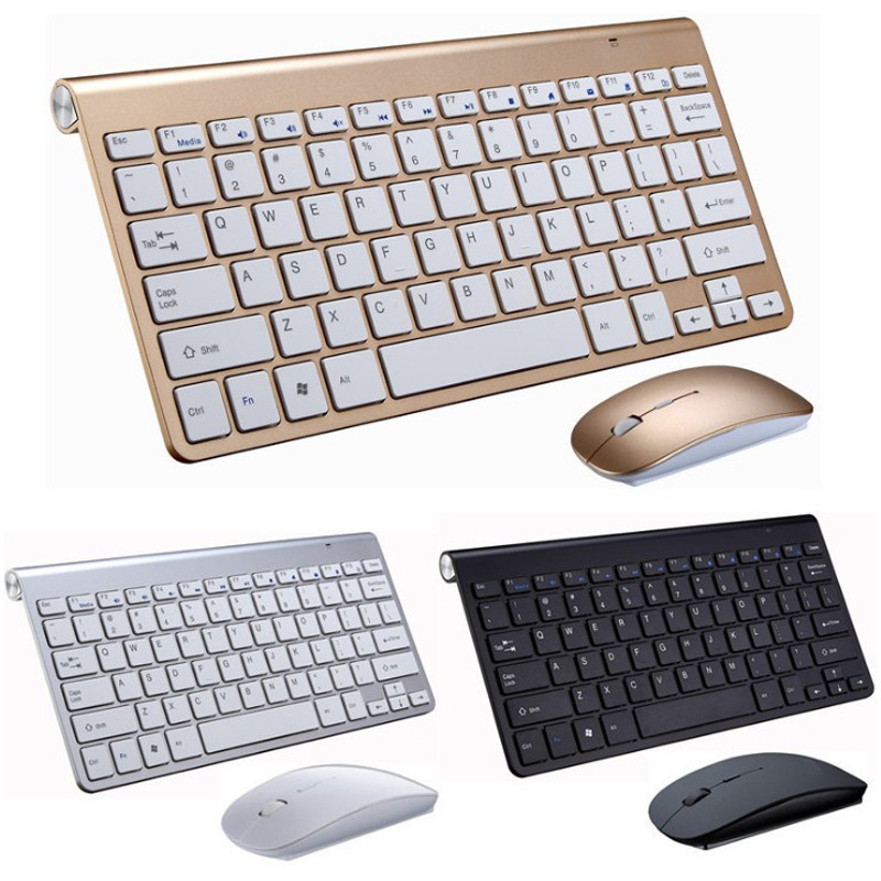2.4G Wireless Silent Keyboard Mouse Set For Notebook Laptop Desktop PC  Smart TV Multimedia Mini Keyboard Mouse Combo Set