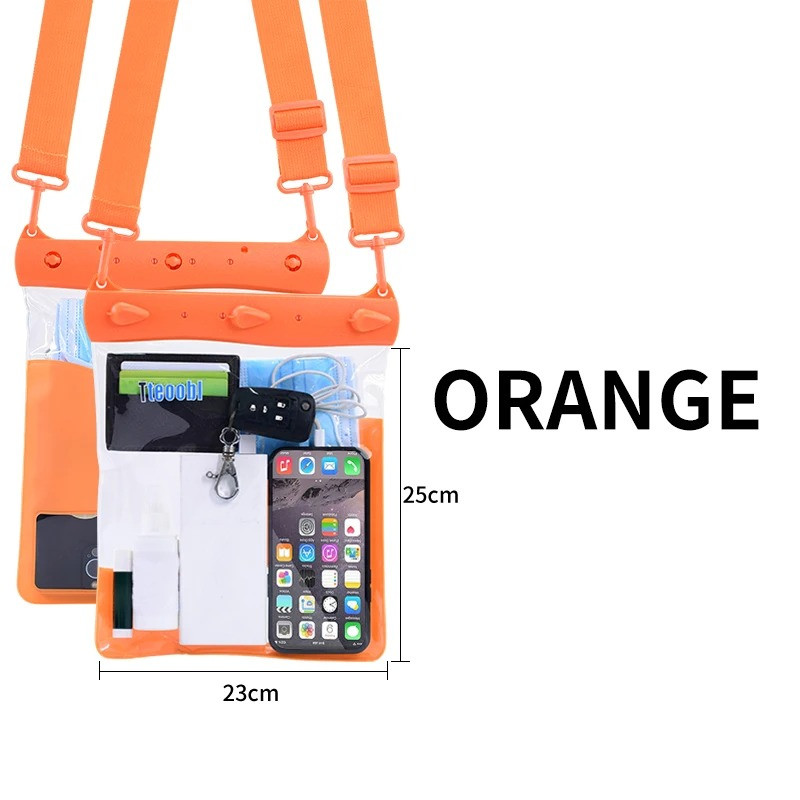 High Waterproof Sealing Swimming Bag Large Size Transparent Underwater Dry Protection Bag Case Drift Diving Mobile Phone Pouch