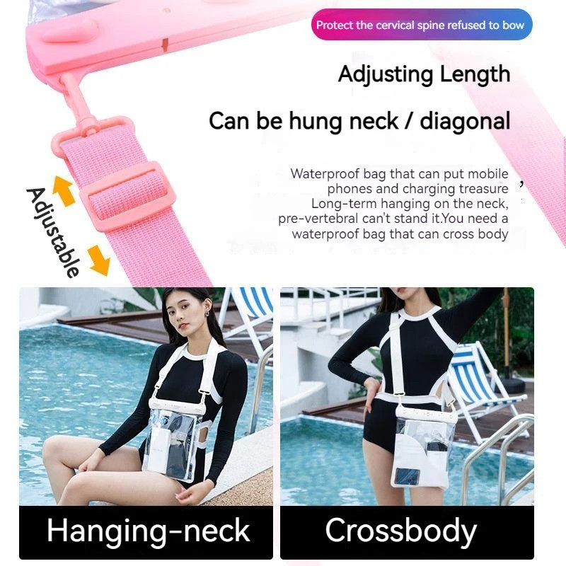 High Waterproof Sealing Swimming Bag Large Size Transparent Underwater Dry Protection Bag Case Drift Diving Mobile Phone Pouch
