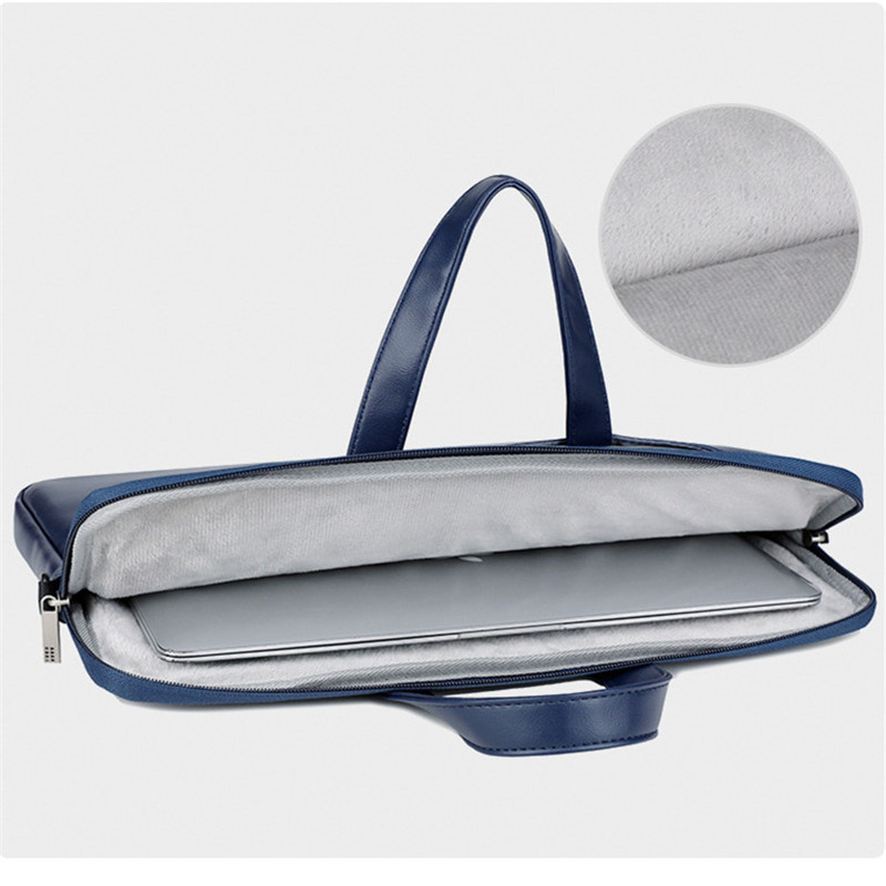New PU Leather Men's Briefcase 13 14 15.6 Inch Male Laptop Handbag Sleeve Case PU Leather Business Shoulder Messenger Bag